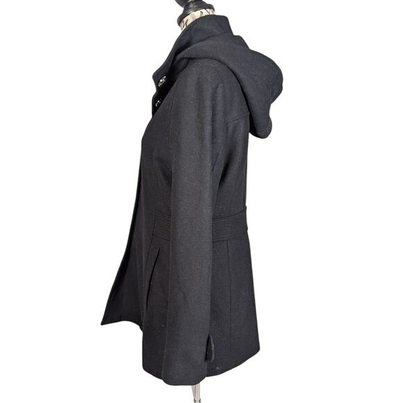 Kenneth Cole Wool Blend Overcoat Black Size 10 - Picture 3 of 16